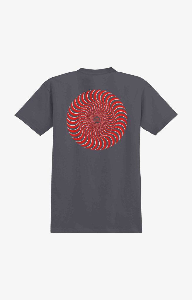 Spitfire Classic Swirl Overlay Youth T-Shirt, Charcoal