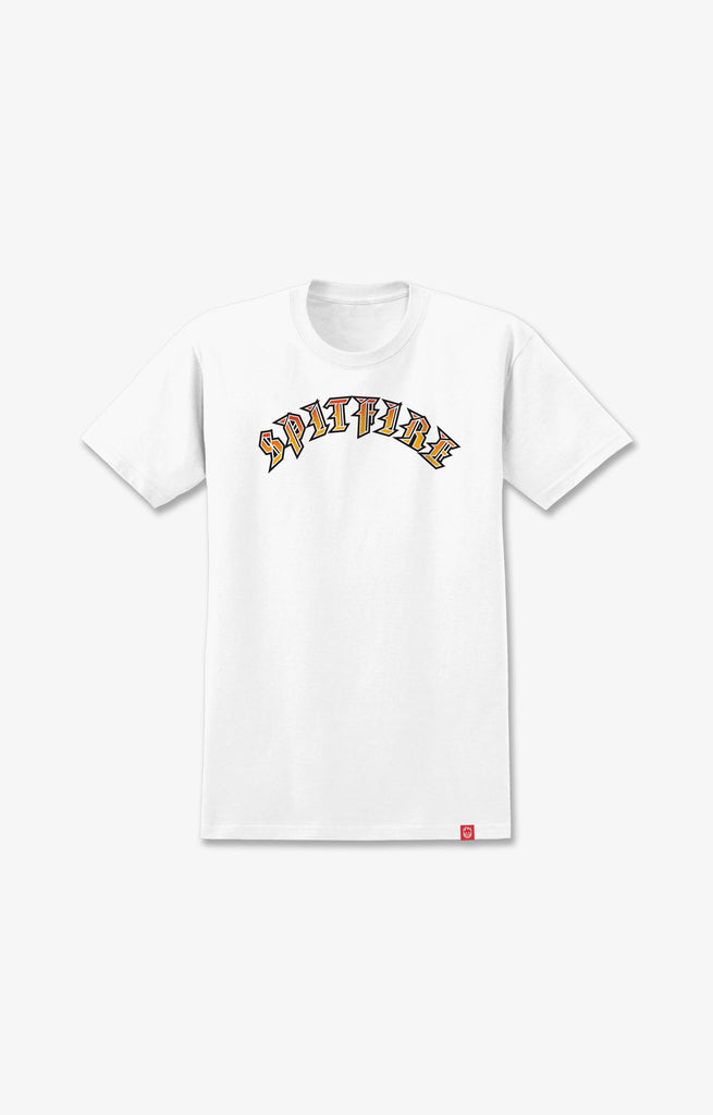 Spitfire Old E Fade Fill Youth T-Shirt, White
