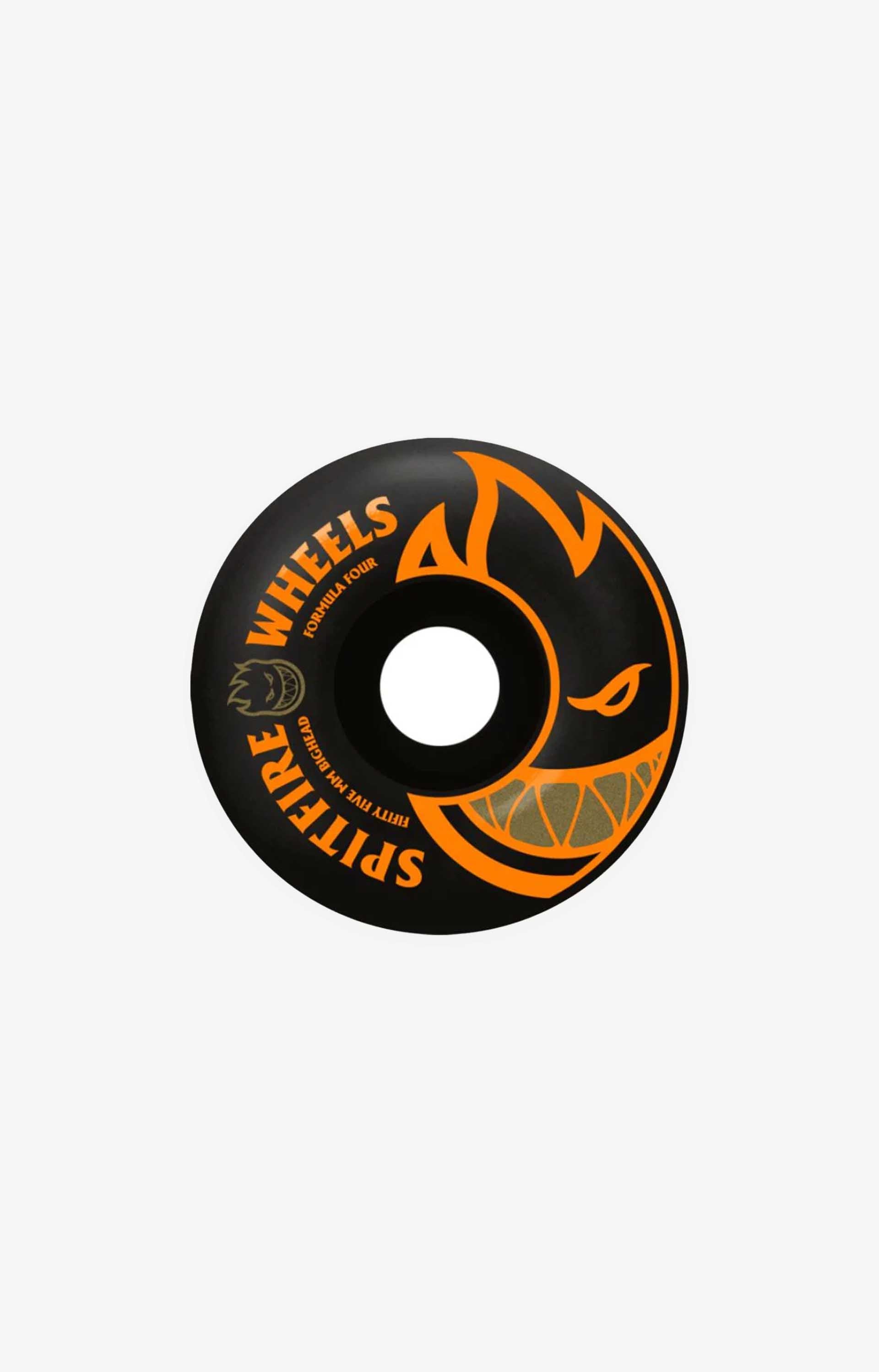 Spitfire F4 99D Bighead Skateboard Wheels, Black/Orange