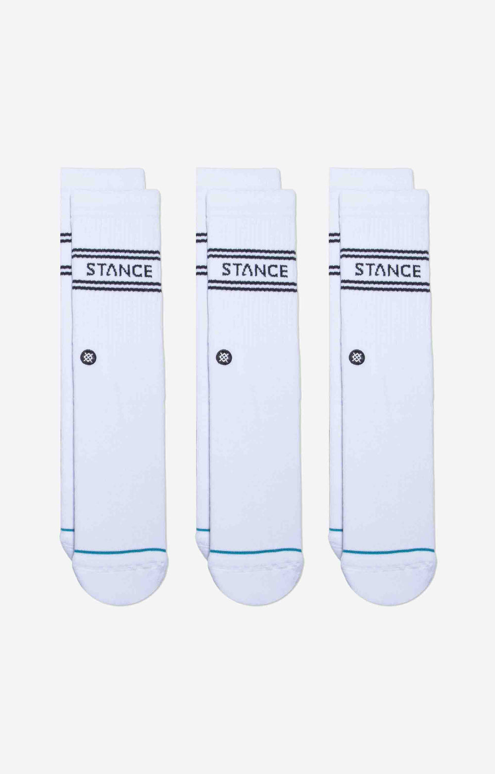 Stance Basic 3 Pack Crew Socks, White