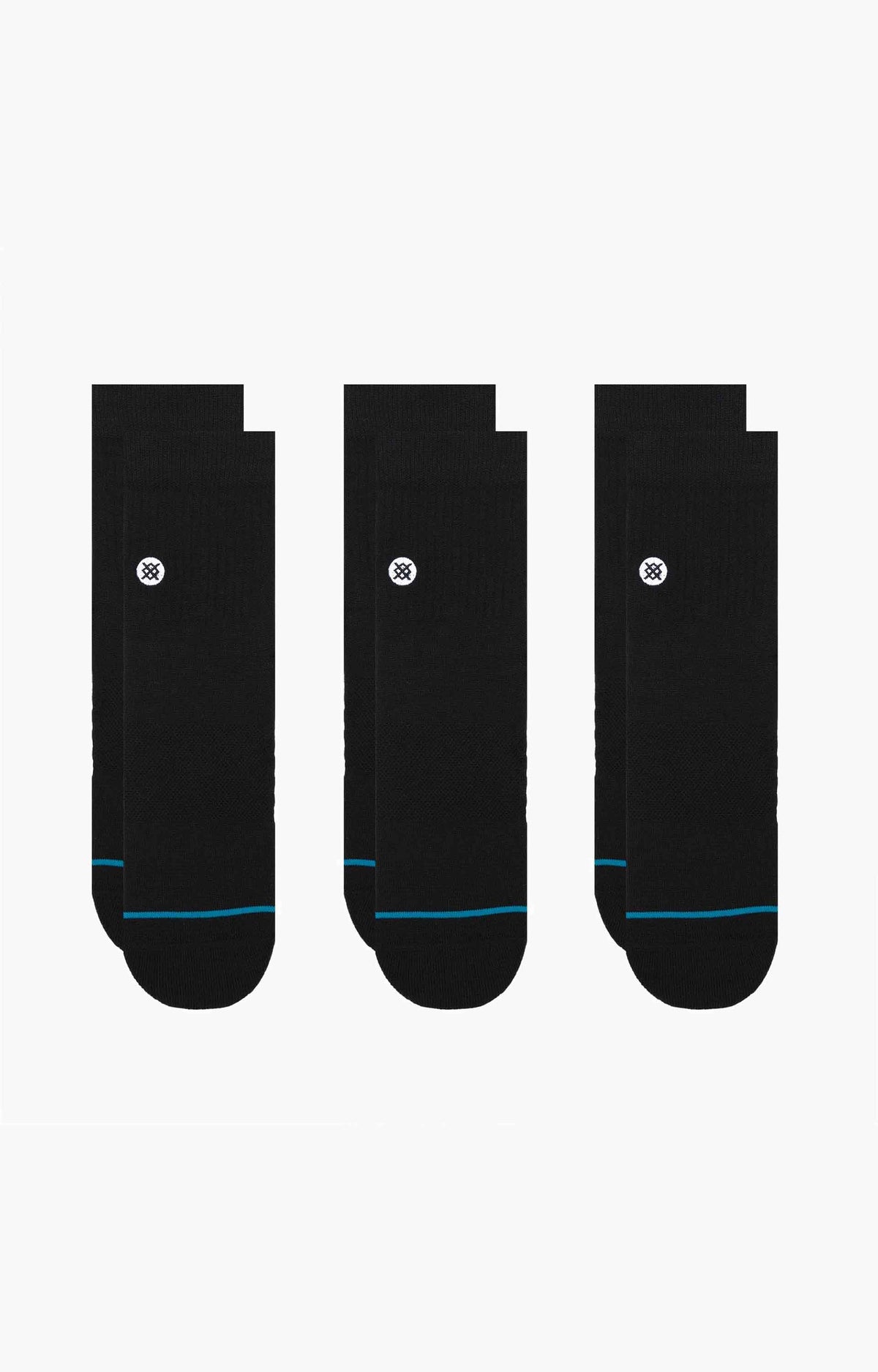Stance Icon Quarter Socks 3 Pack, Black