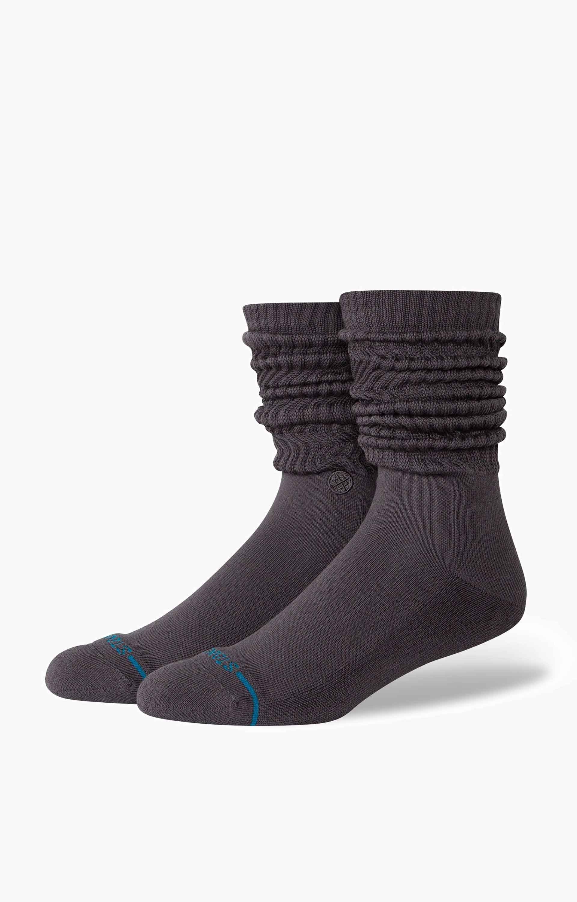 Stance Icon Slouch Crew Socks, Charcoal