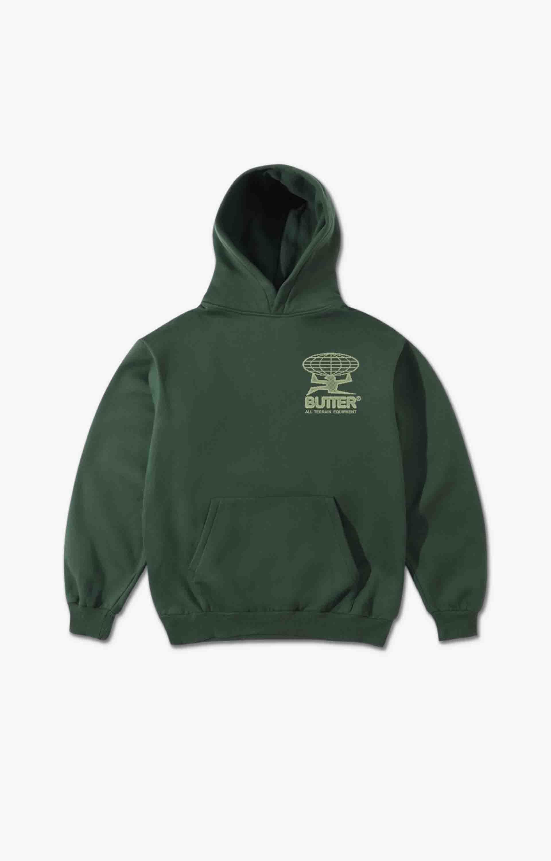 Butter Goods Terrain Pullover Hood, Dark Green