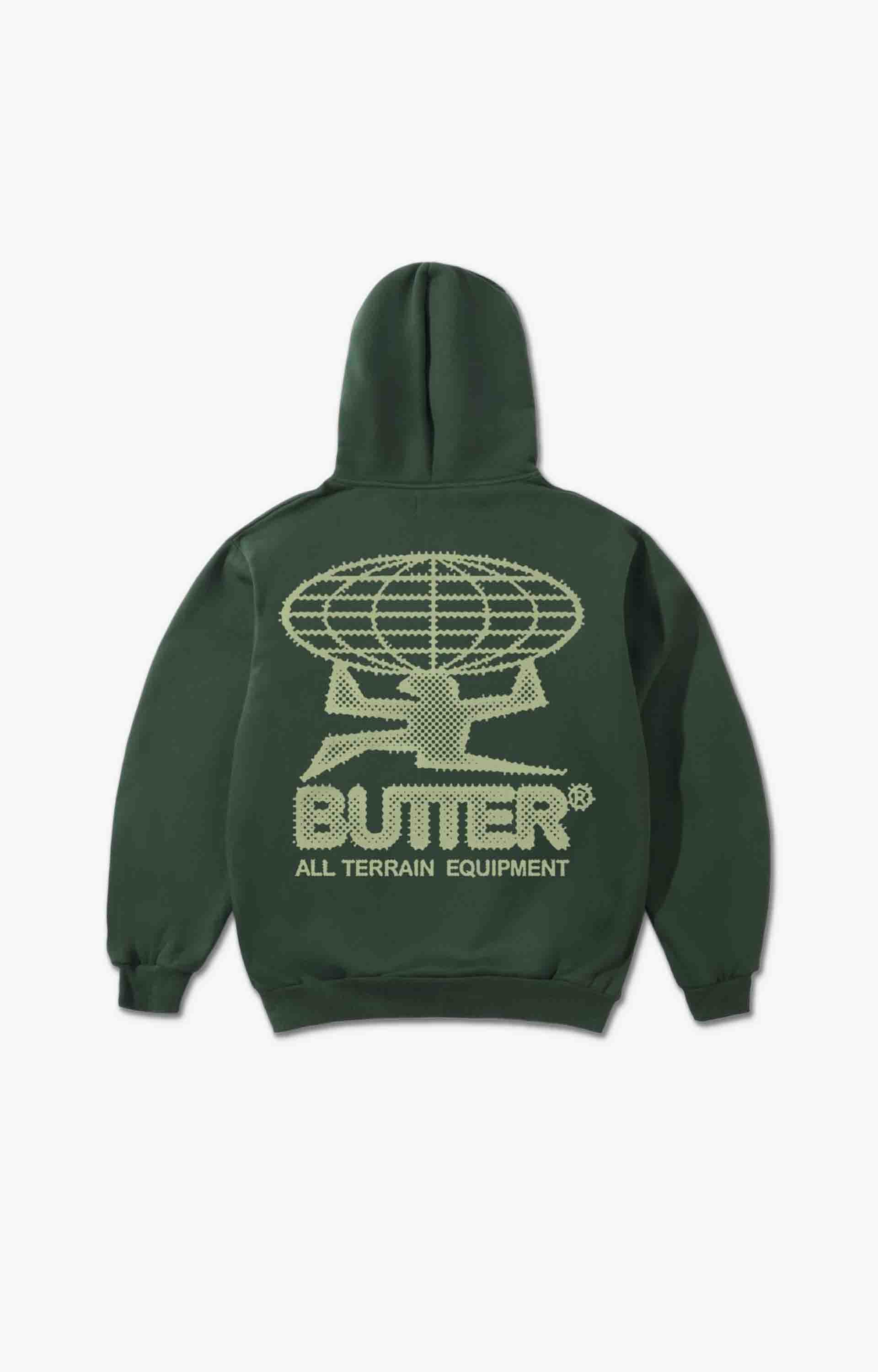 Butter Goods Terrain Pullover Hood, Dark Green