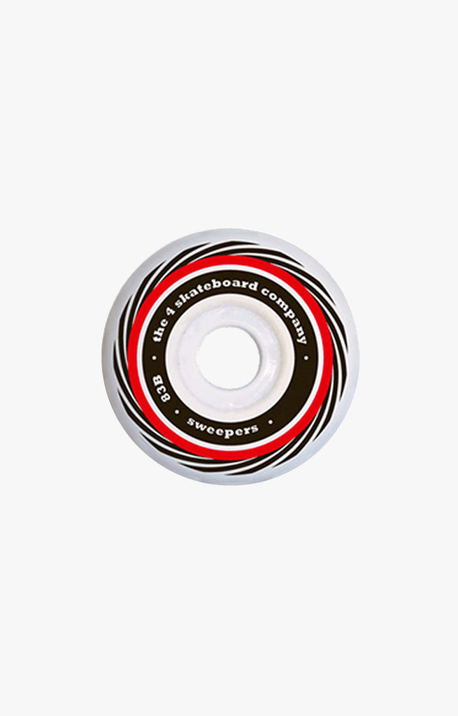 The 4 Company Sweepers Red Skateboard Wheels, 52mm
