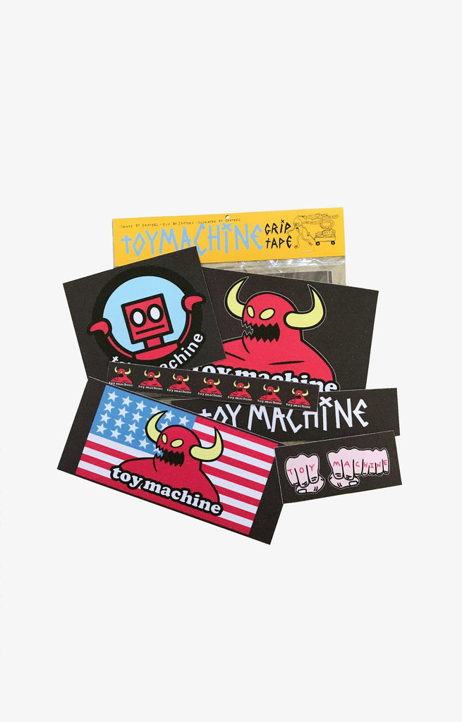 Toy Machine Grip 6 Pack Stickers, Multi