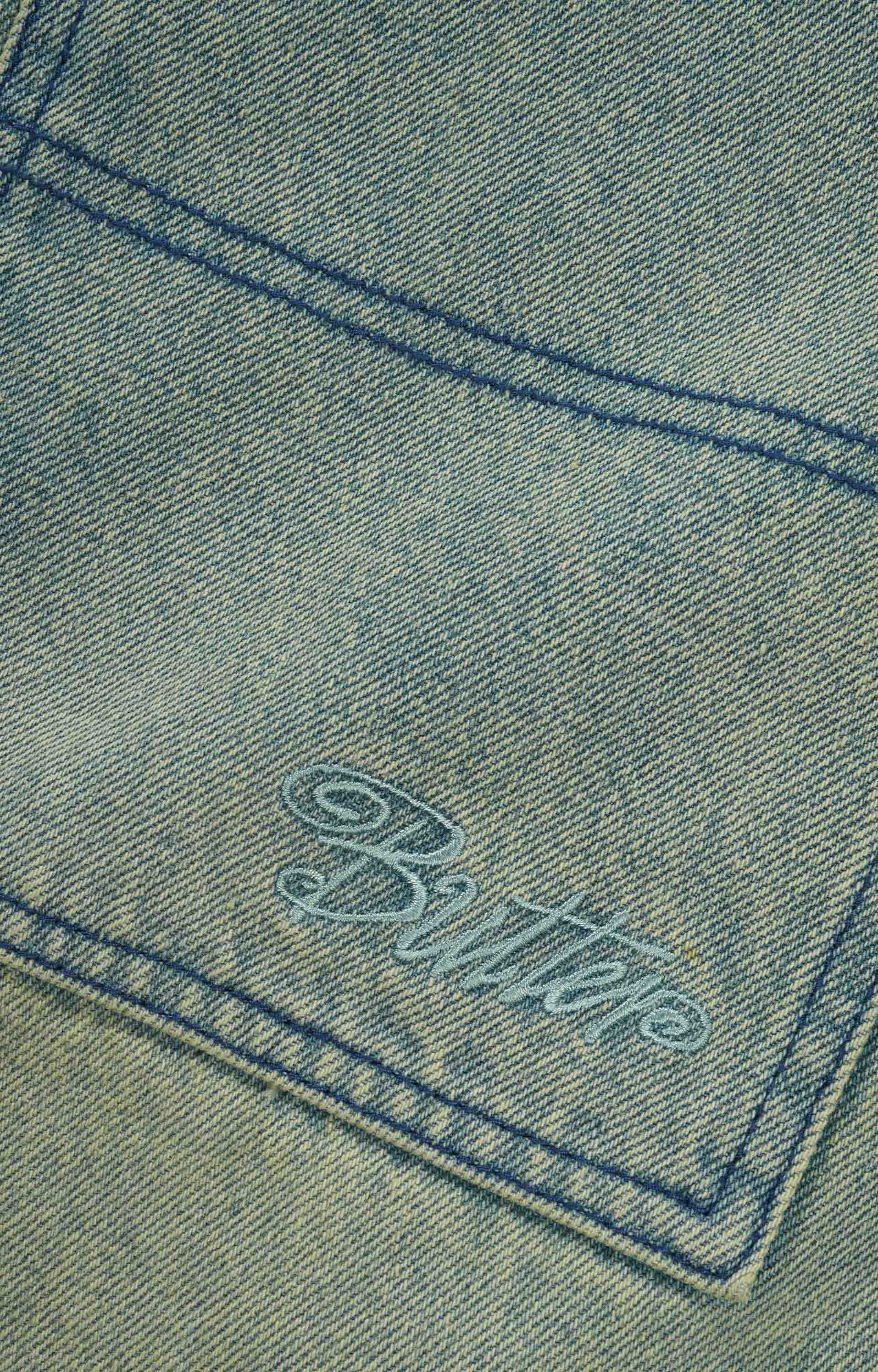 Butter Goods Trim Denim Shorts, Sunfade Blue