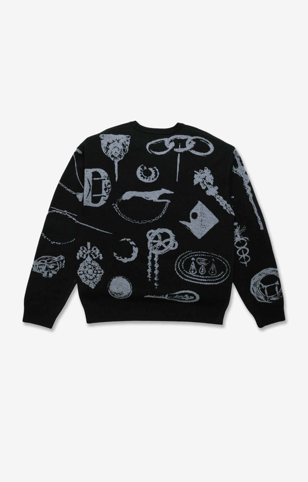 Pass~Port Trinkets Knit Sweatshirts, Black