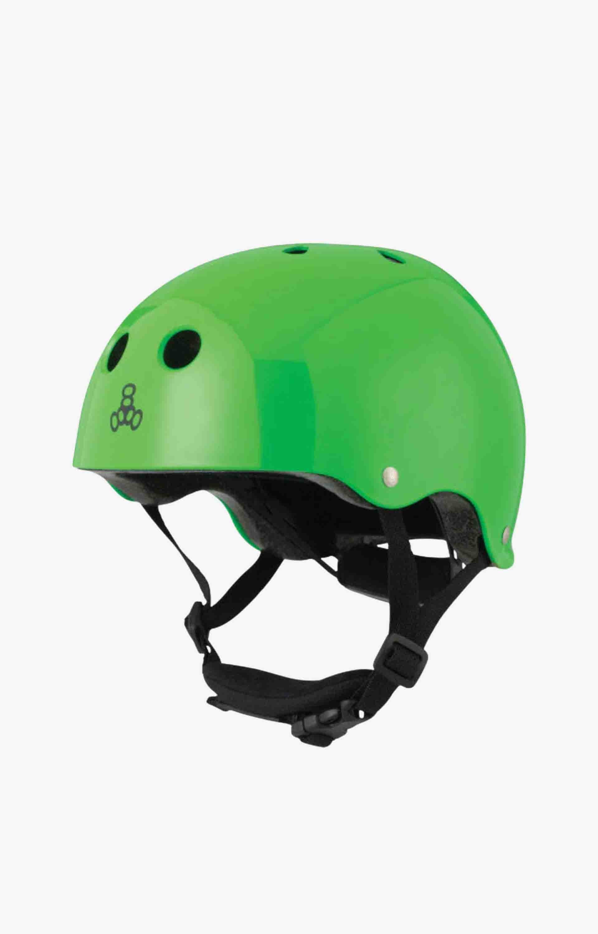 Triple Eight Lil 8 Certified Youth Helmet, Neon Green Gloss