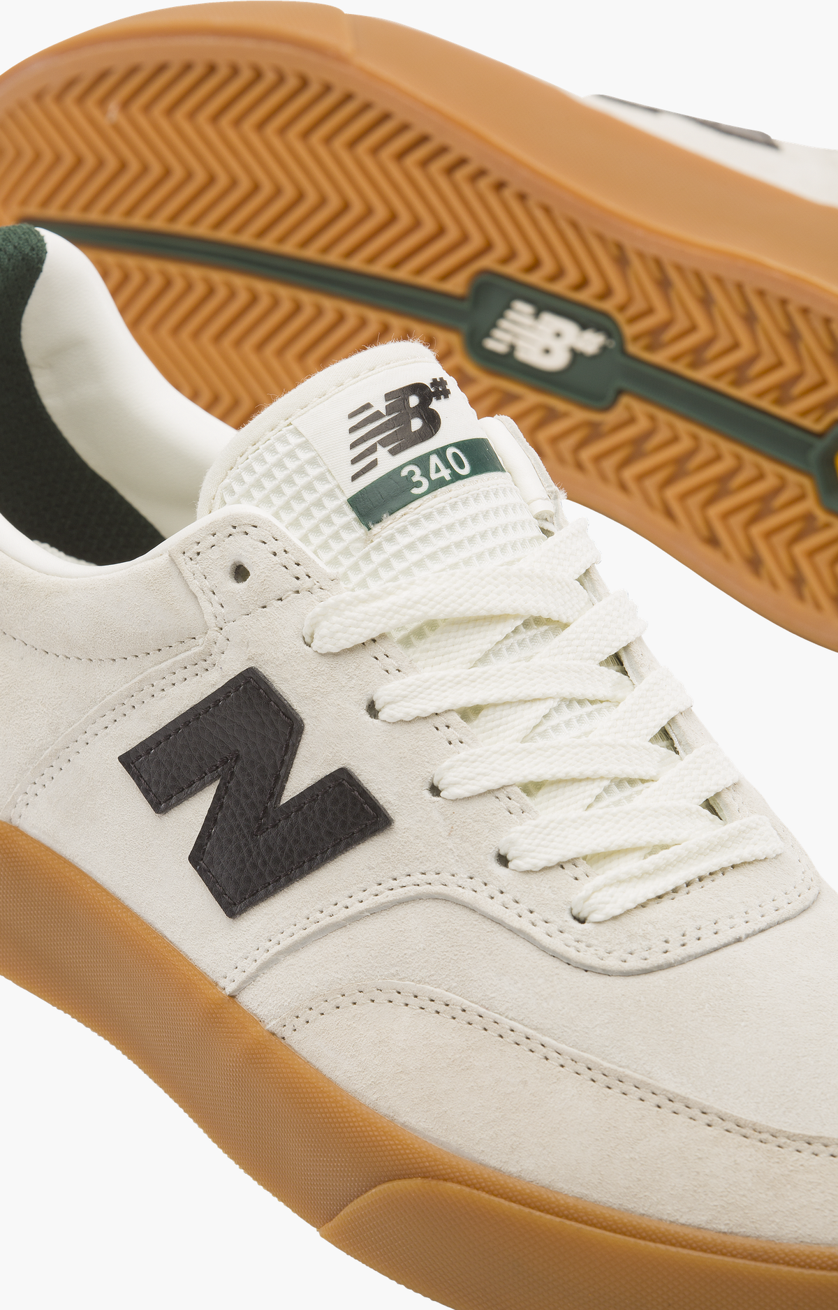 New Balance Numeric UN340VNB Shoes, Sea Salt / Black
