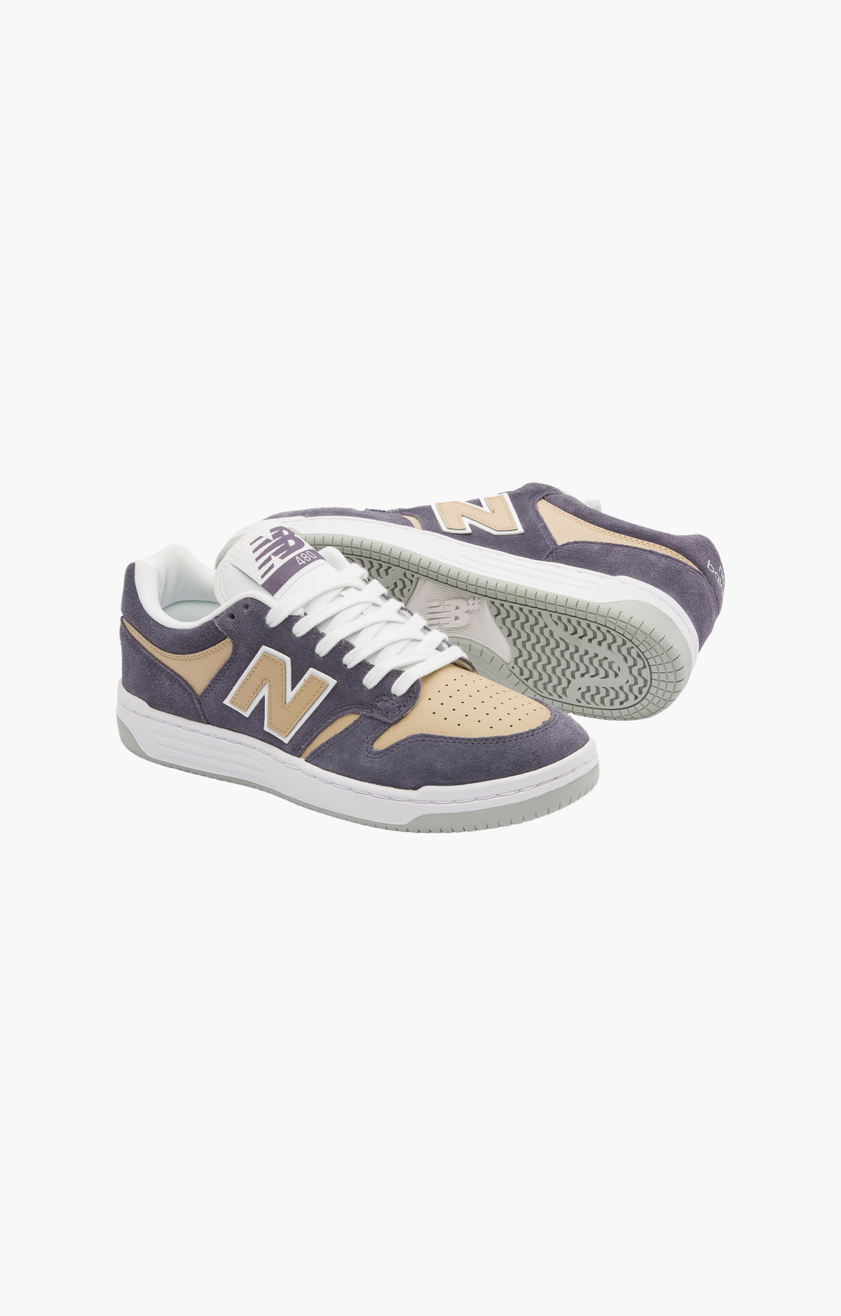 New Balance Numeric UN480NAD Shoes, Purple / Tan / Aloe