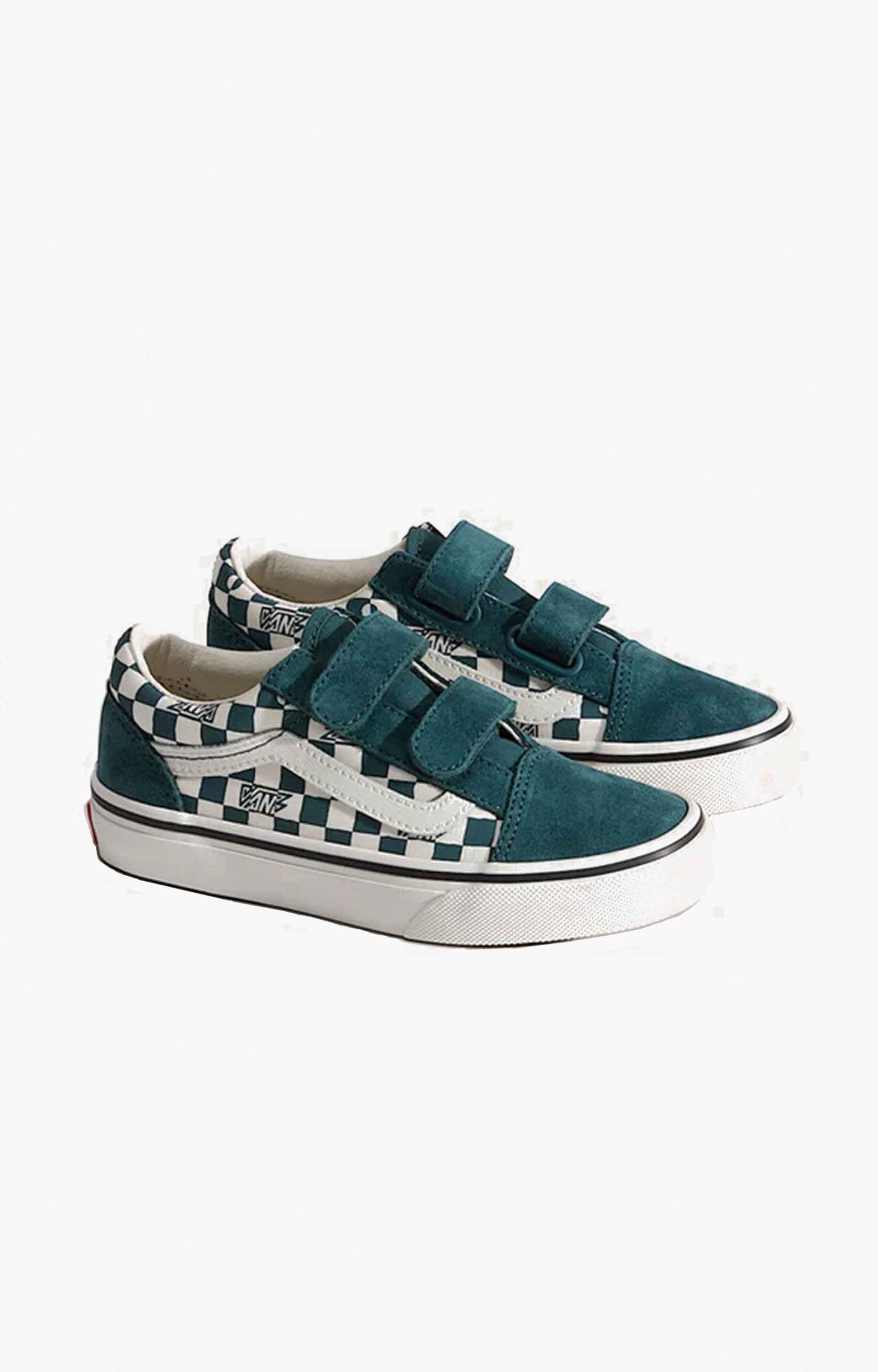 Vans Old Skool V Geo Check Shoes, Mystic Moss