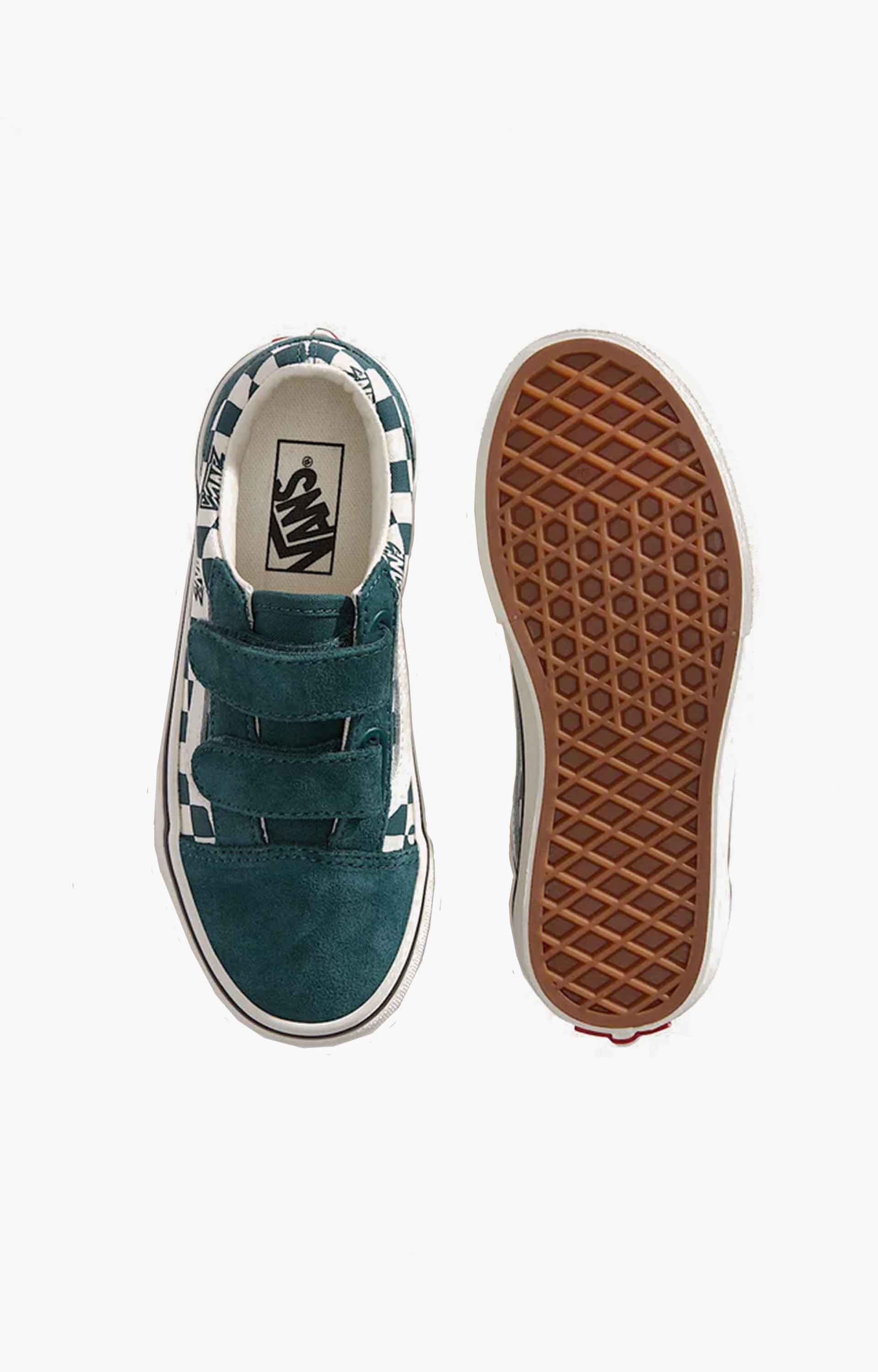 Vans Old Skool V Geo Check Shoes, Mystic Moss