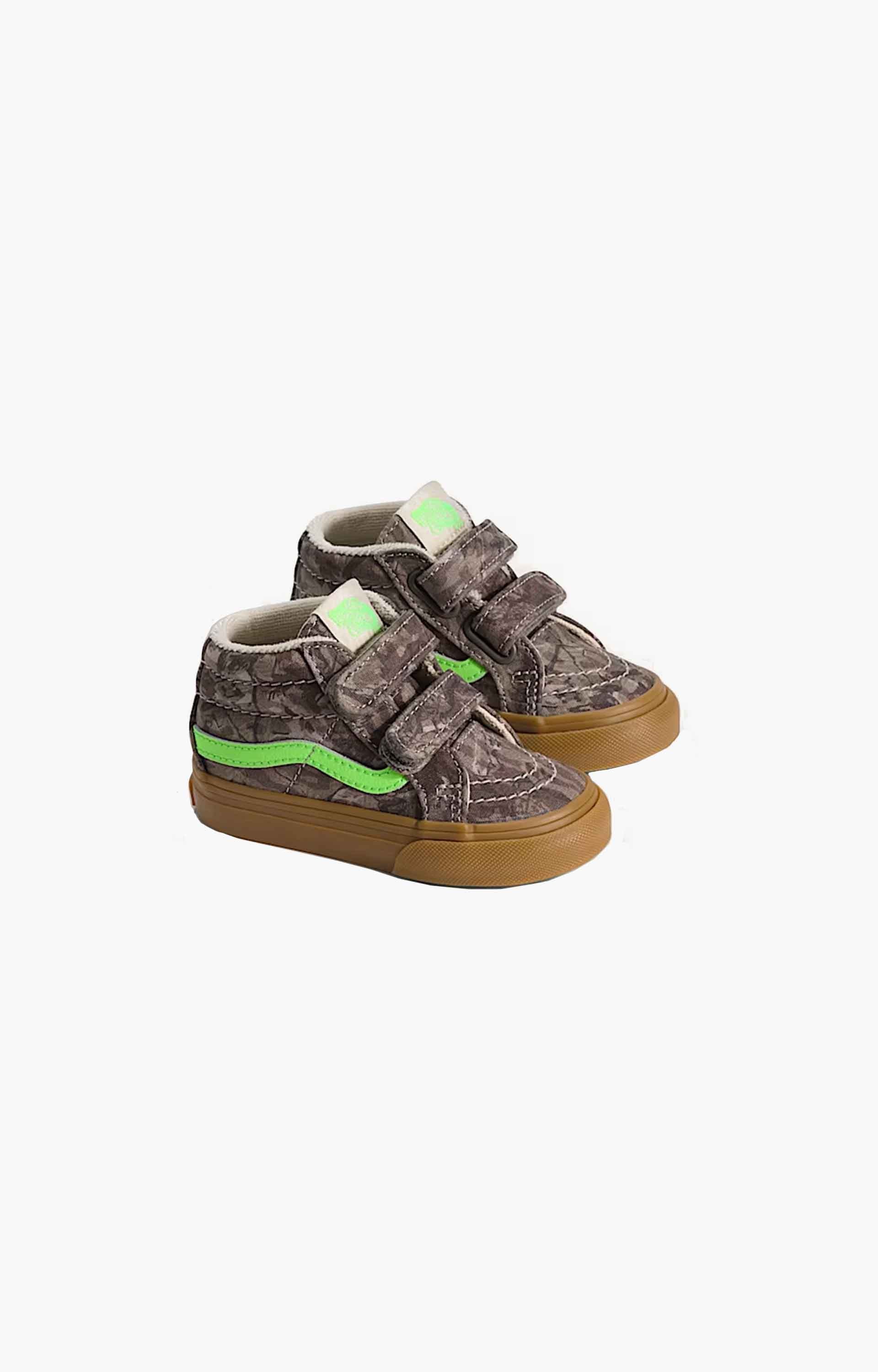 Vans Sk8-Mid Reissue V Shoes, Camo Green Gecko