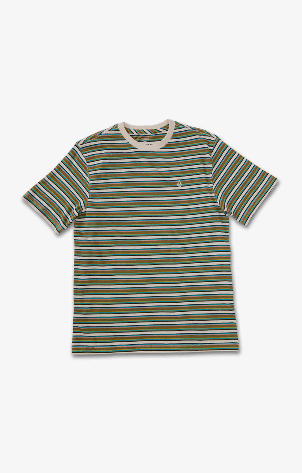 Volcom Halfax Stripe Youth T-Shirt, Grey