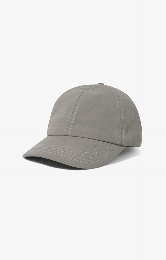 Butter Goods Washed Ripstop 6 Panel Cap Headwear, Grey