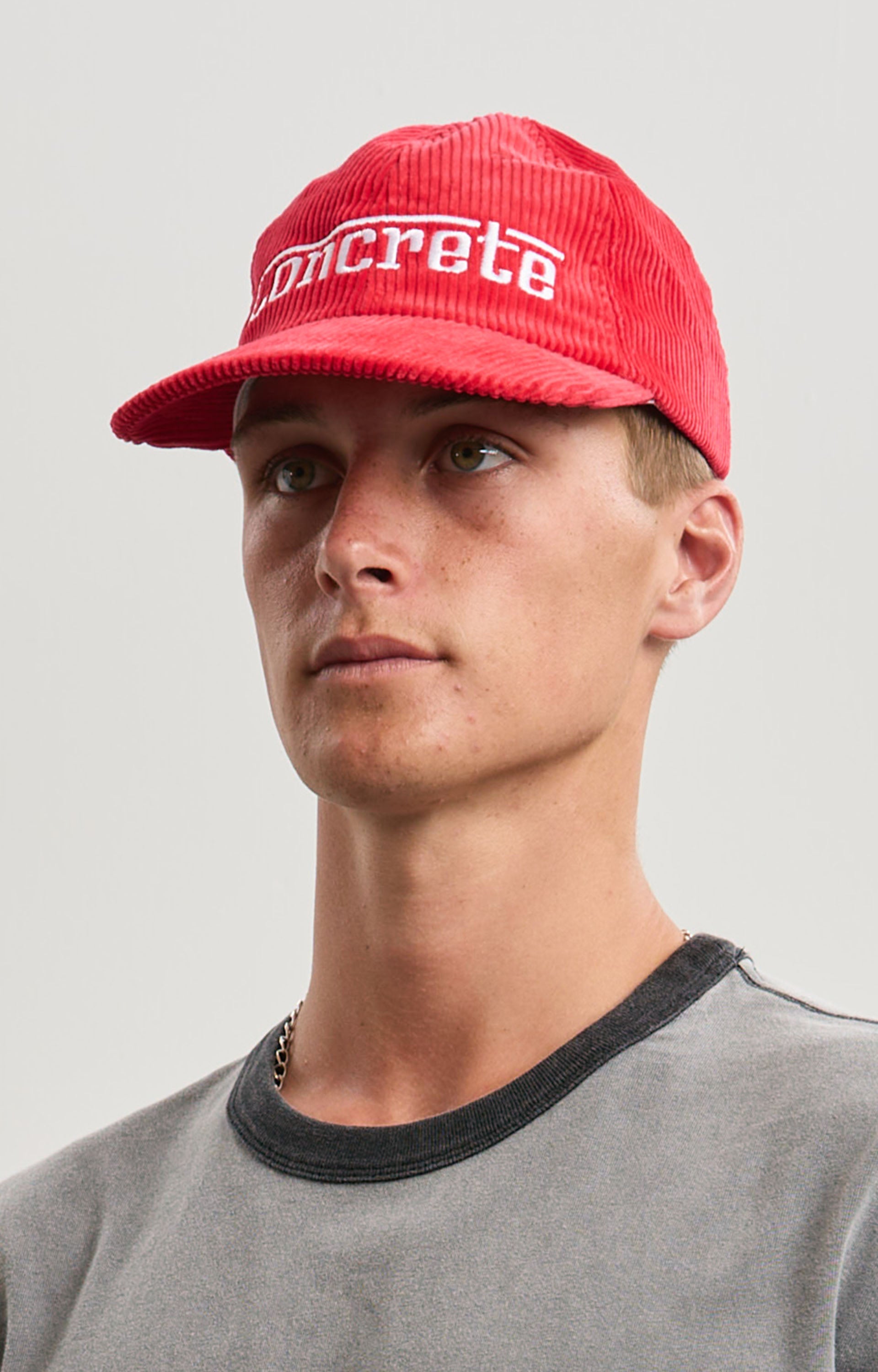 Concrete Cavallino Snapback Cap, Rosso Red