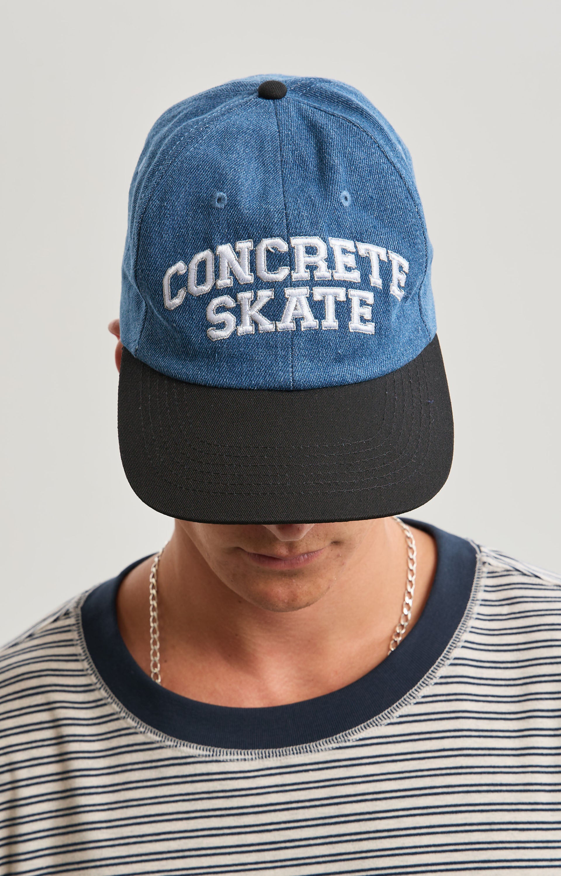 Concrete Skate League Cap, Indigo/Black