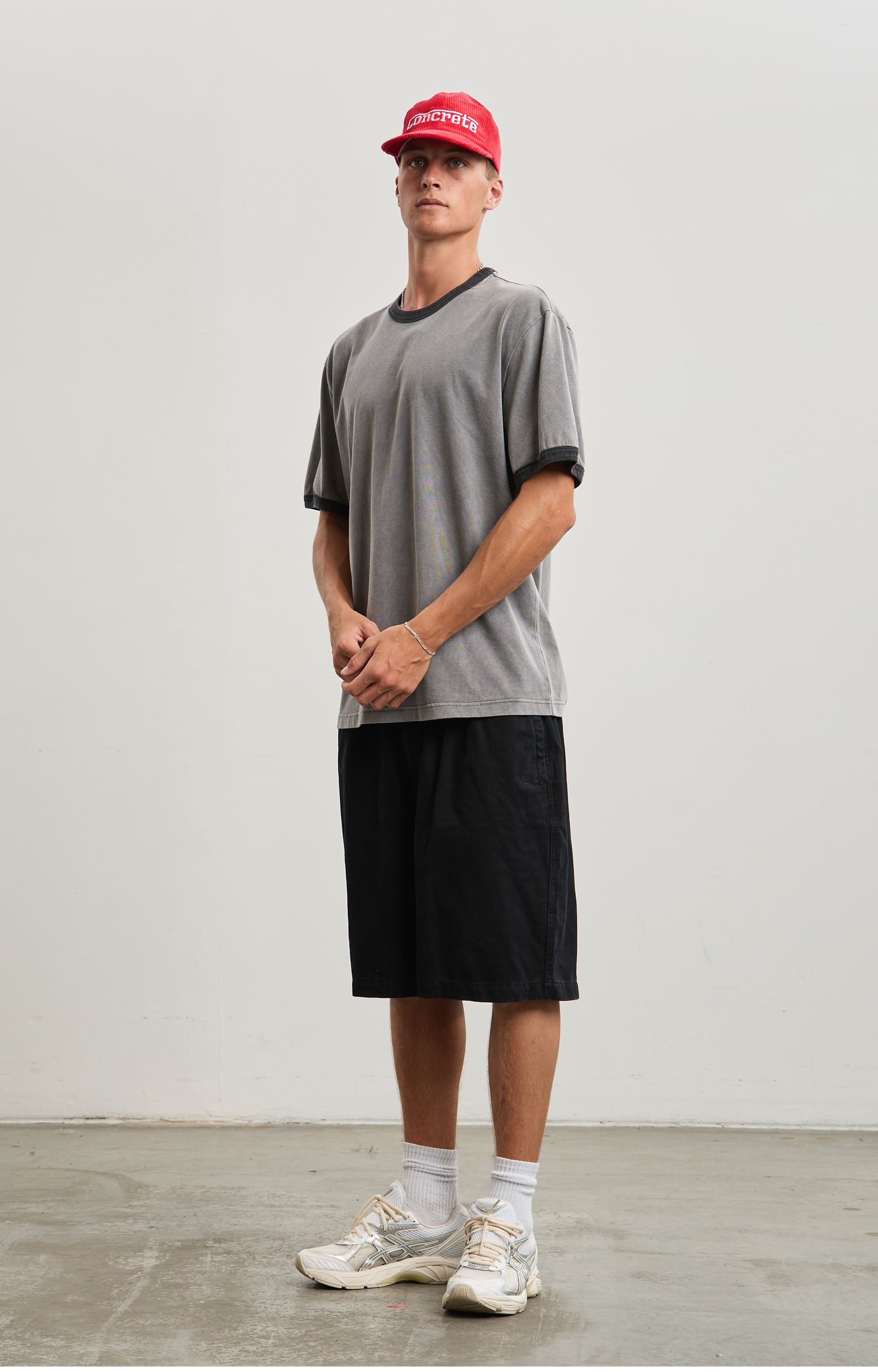 Concrete Frame T-Shirt, Charcoal/Black