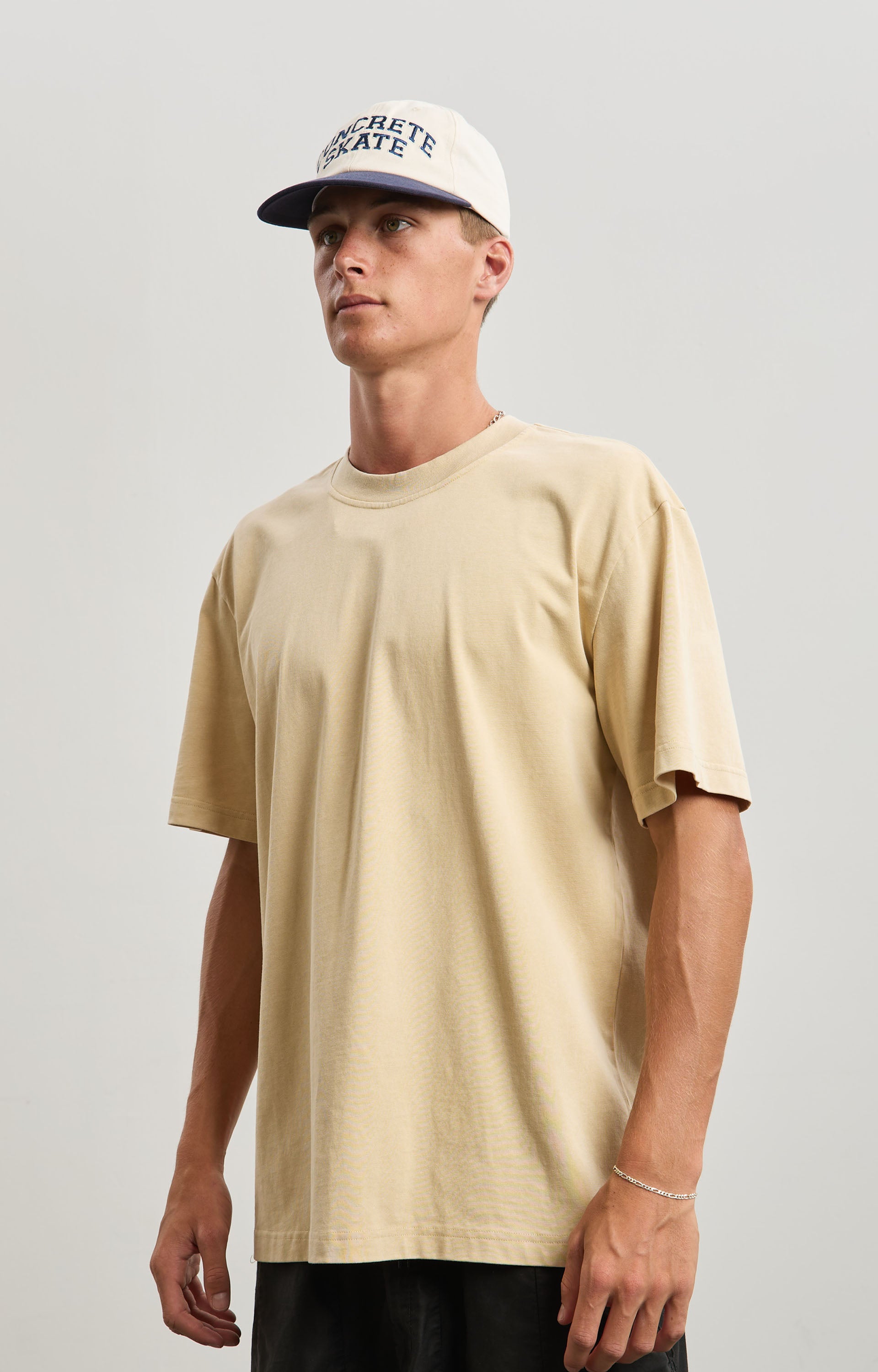 Concrete Pigment Wash T-Shirt, Oat
