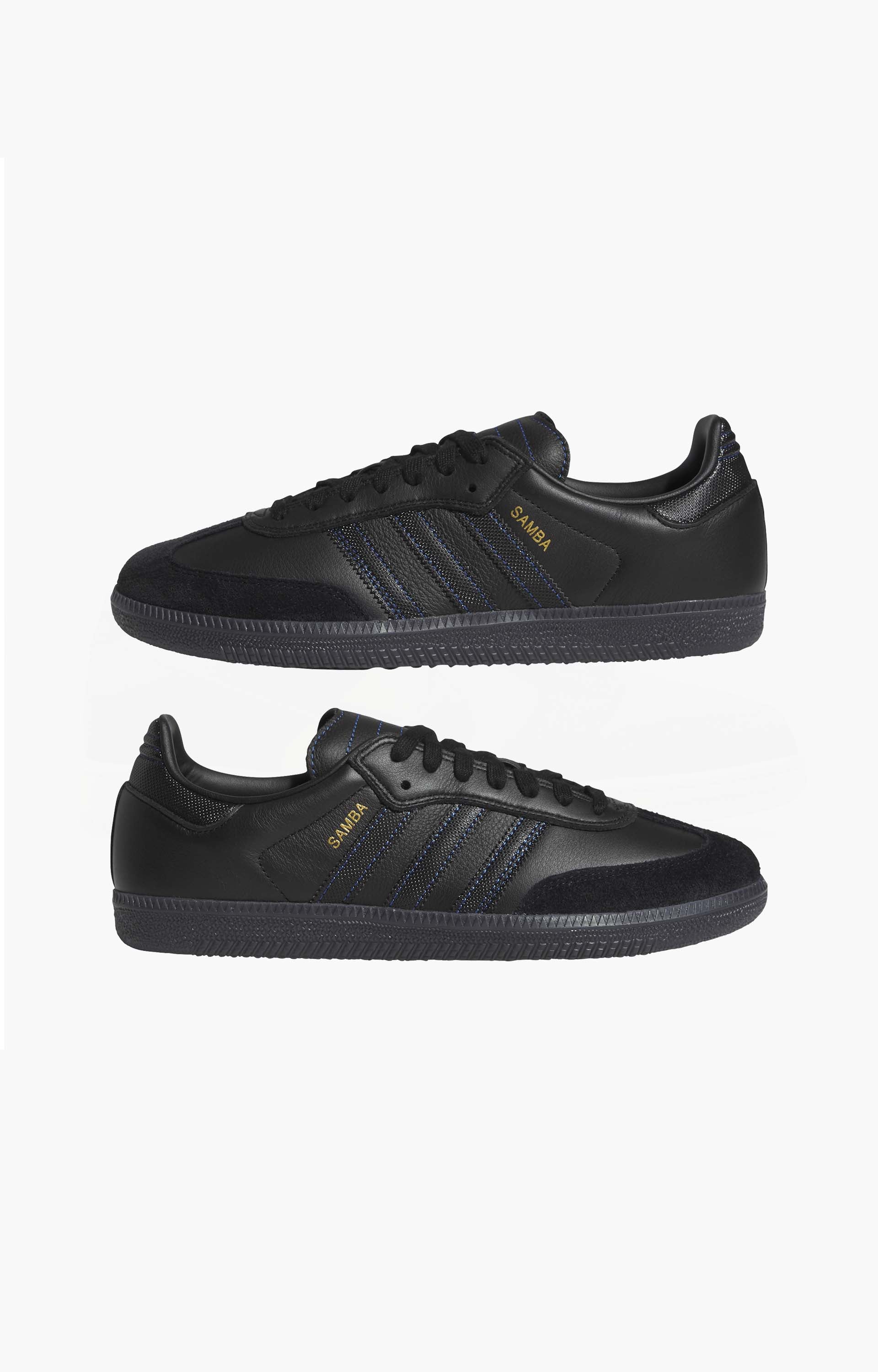 Adidas Samba ADV Shoes, Core Black/Core Black/Royal Blue