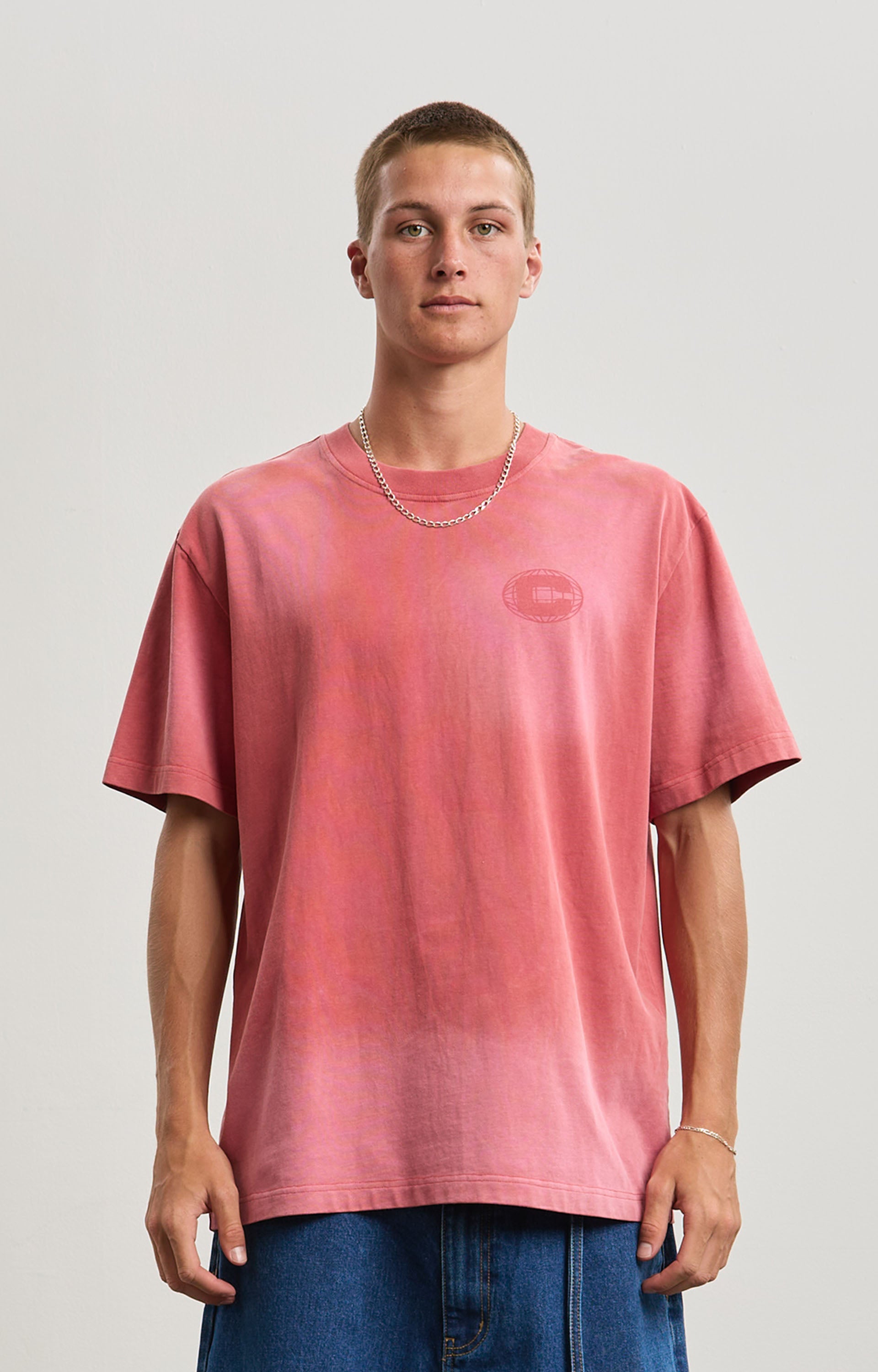 Concrete Sunfade International T-Shirt, Rosso