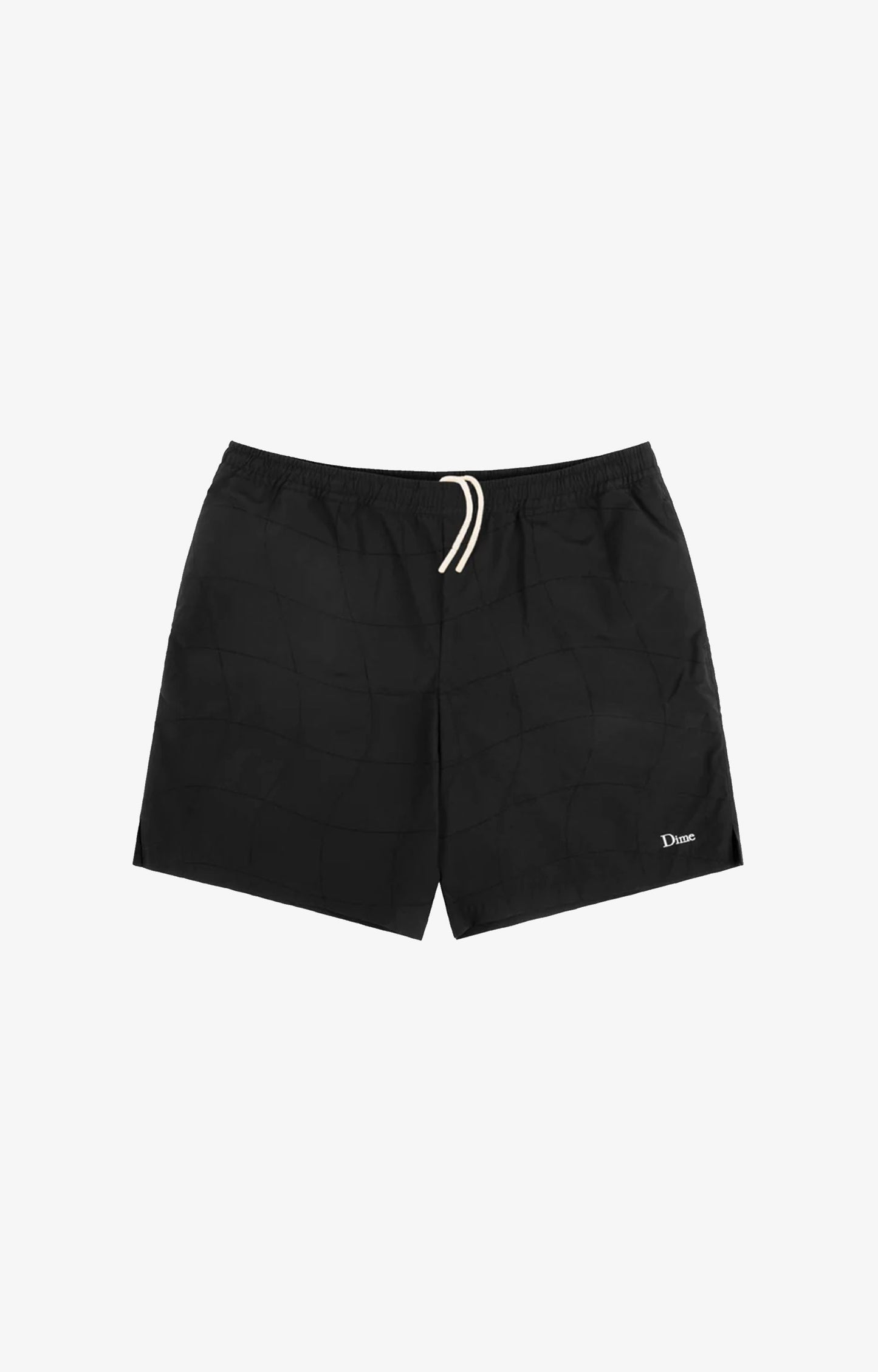 Dime Wave Quilted Shorts, Black