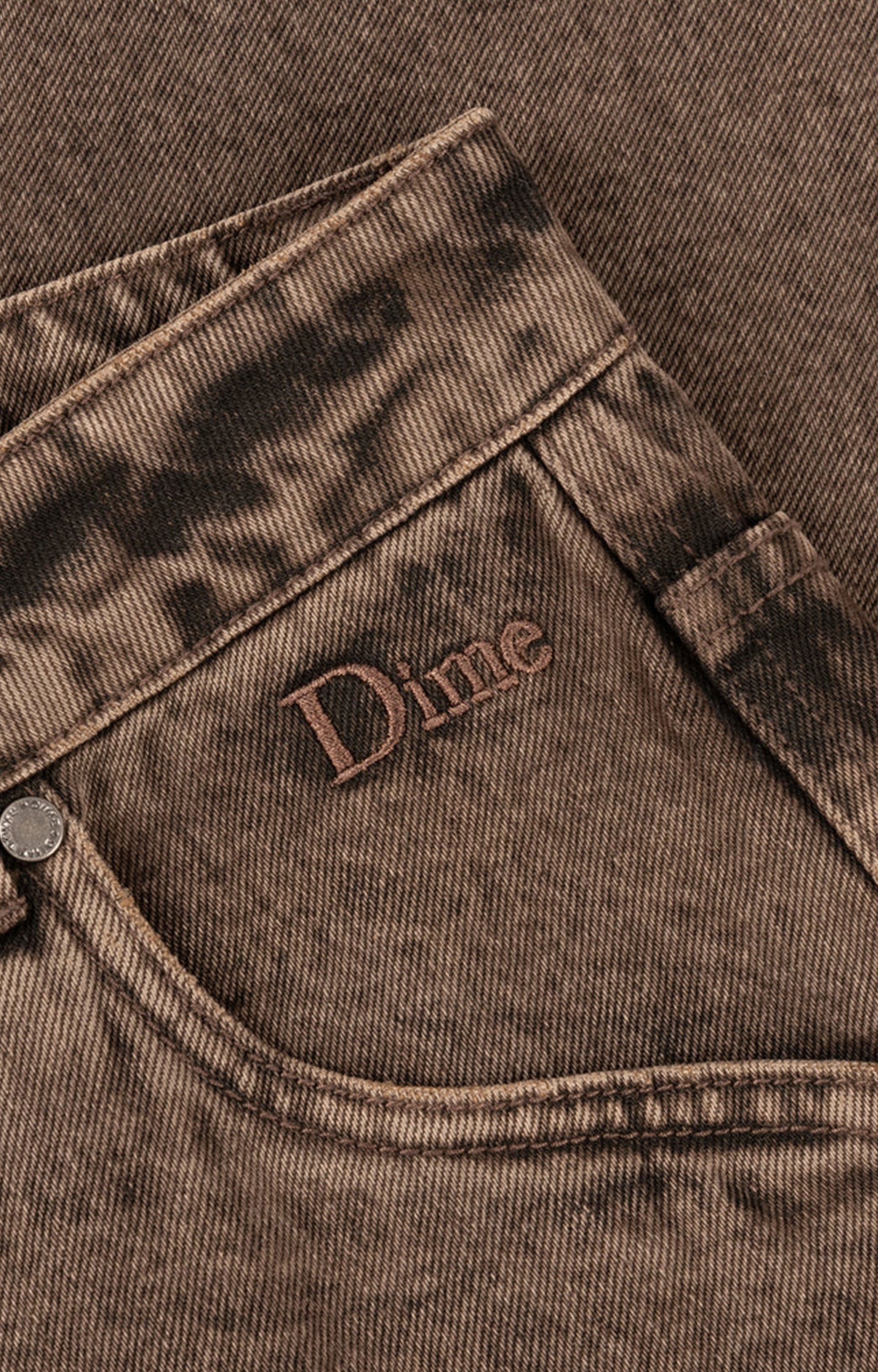 Dime Classic Relaxed Denim Pants, Faded Brown