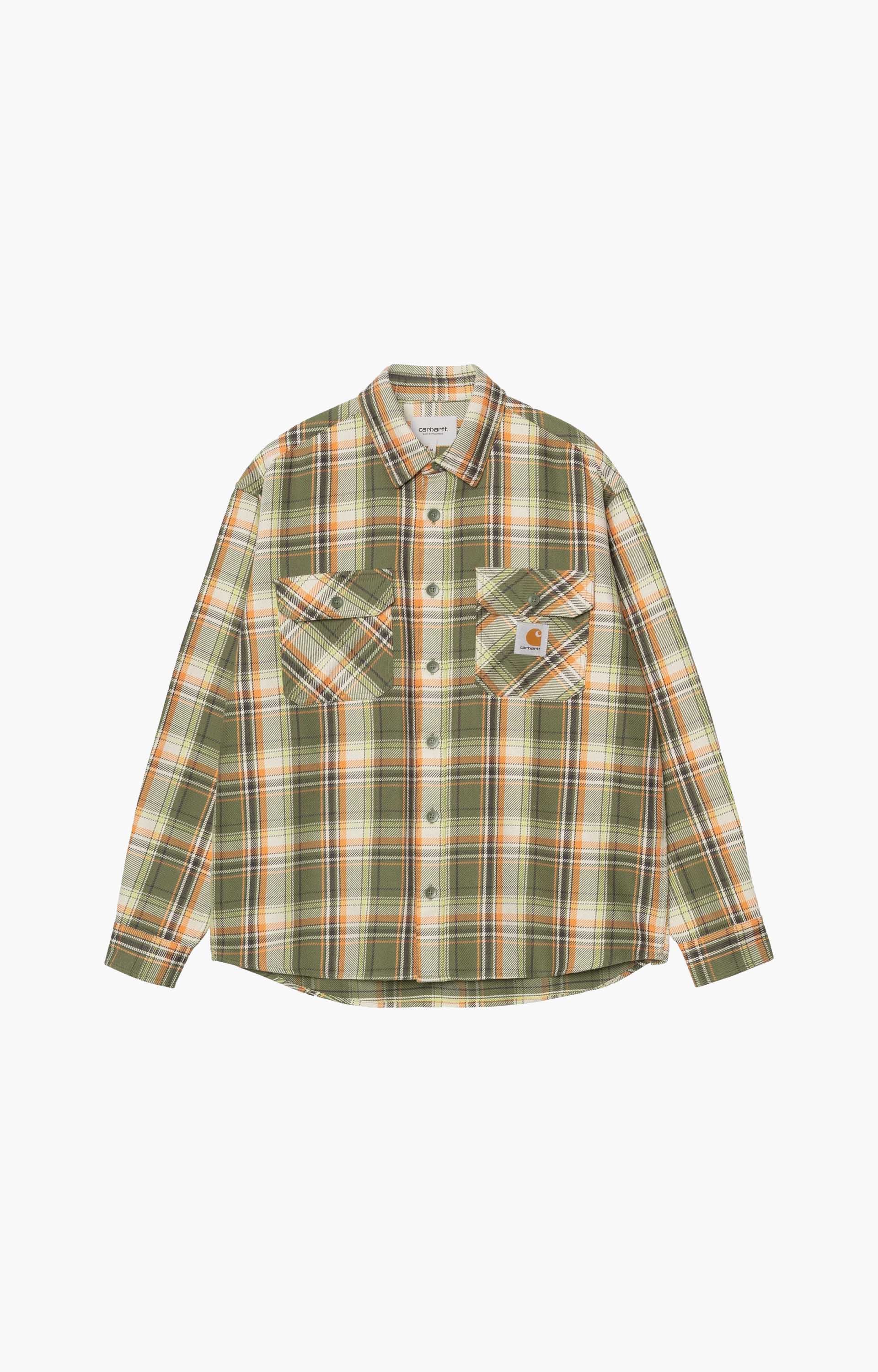 Carhartt WIP L/S Tunick Shirt, Tunick Check Dollar Green