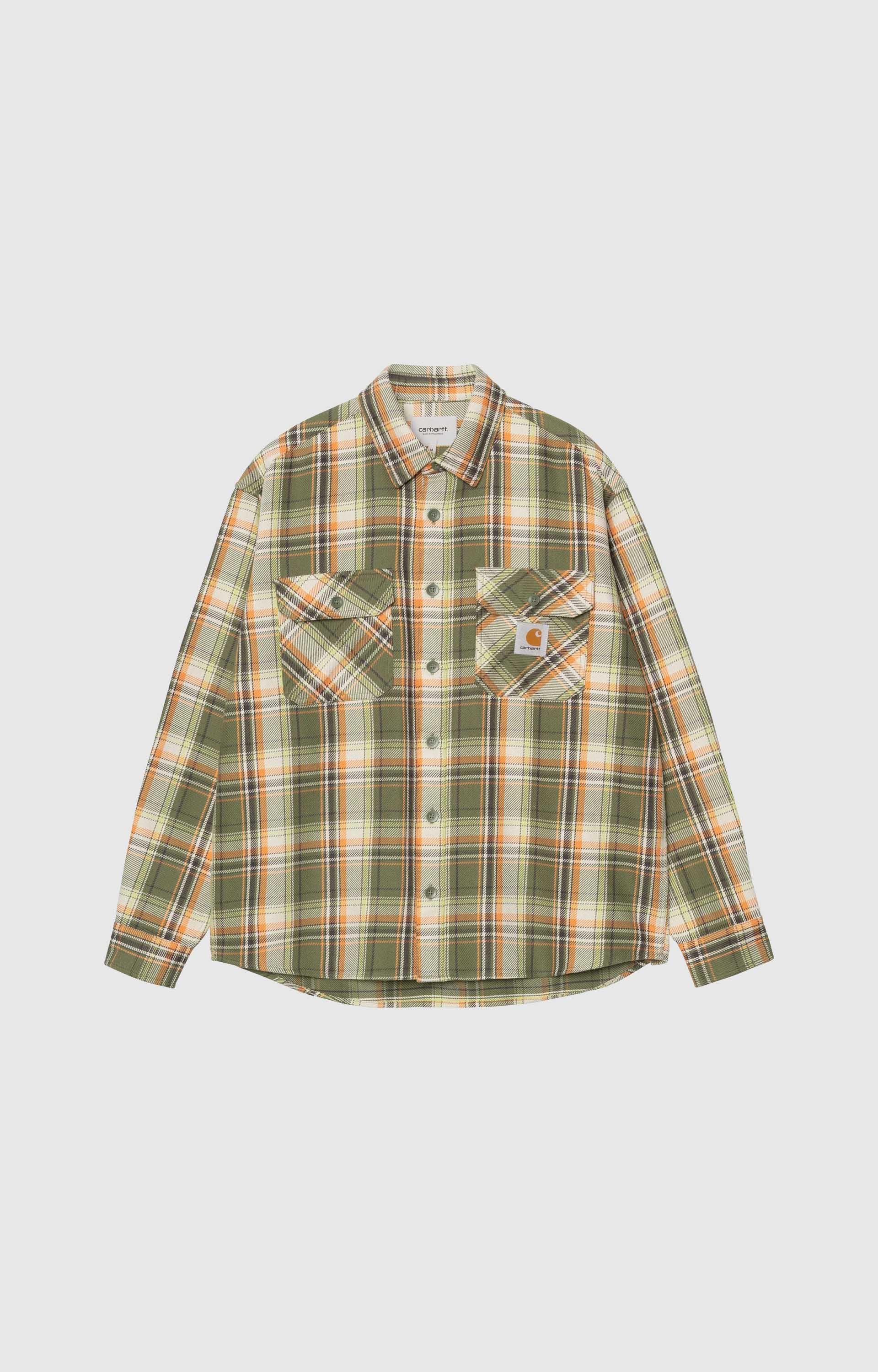 Carhartt WIP L/S Tunick Shirt, Tunick Check Dollar Green