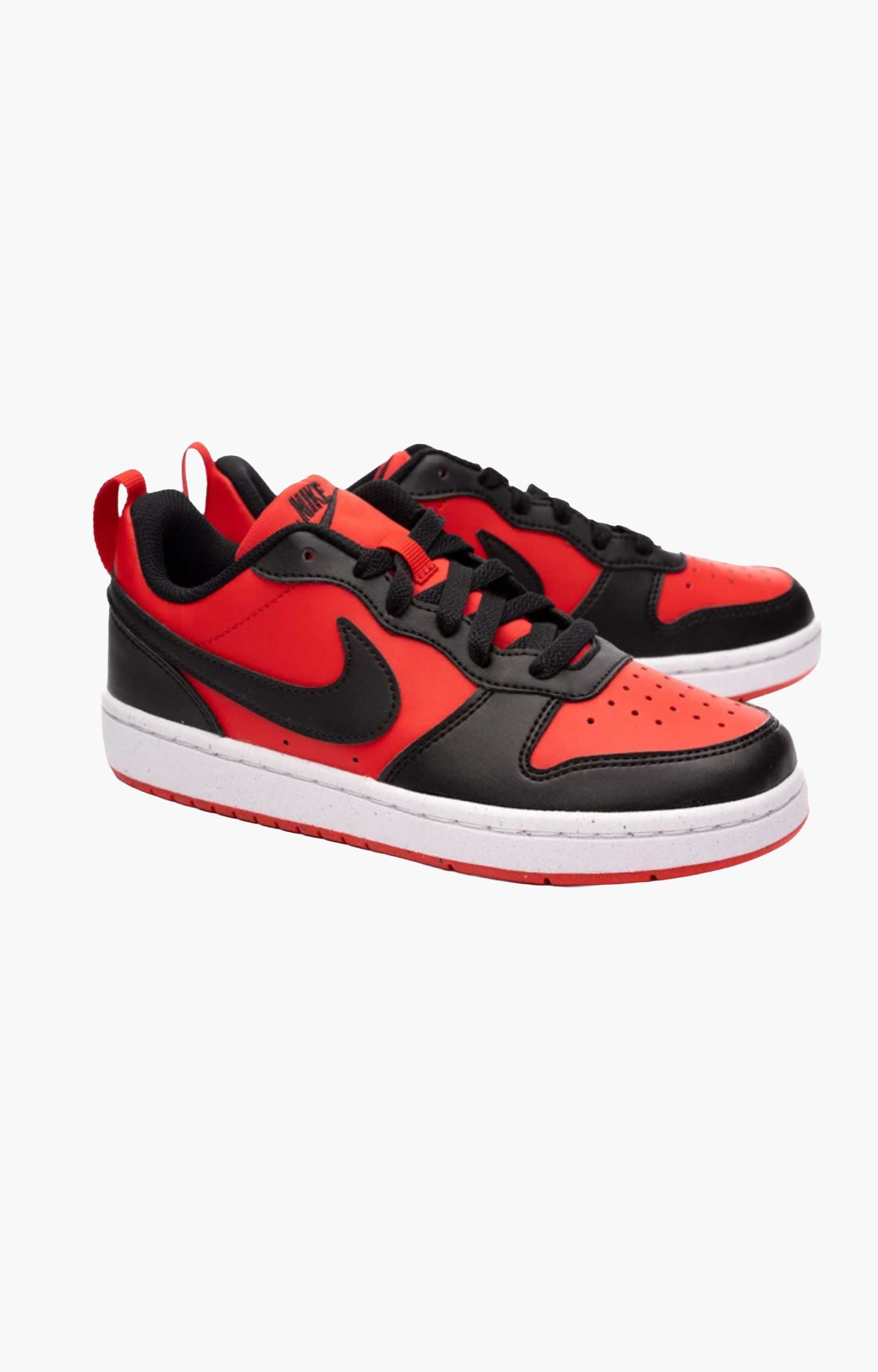 Nike Court Borough Low Recraft DV5458-600 Youth Shoe, University Red/Black-White
