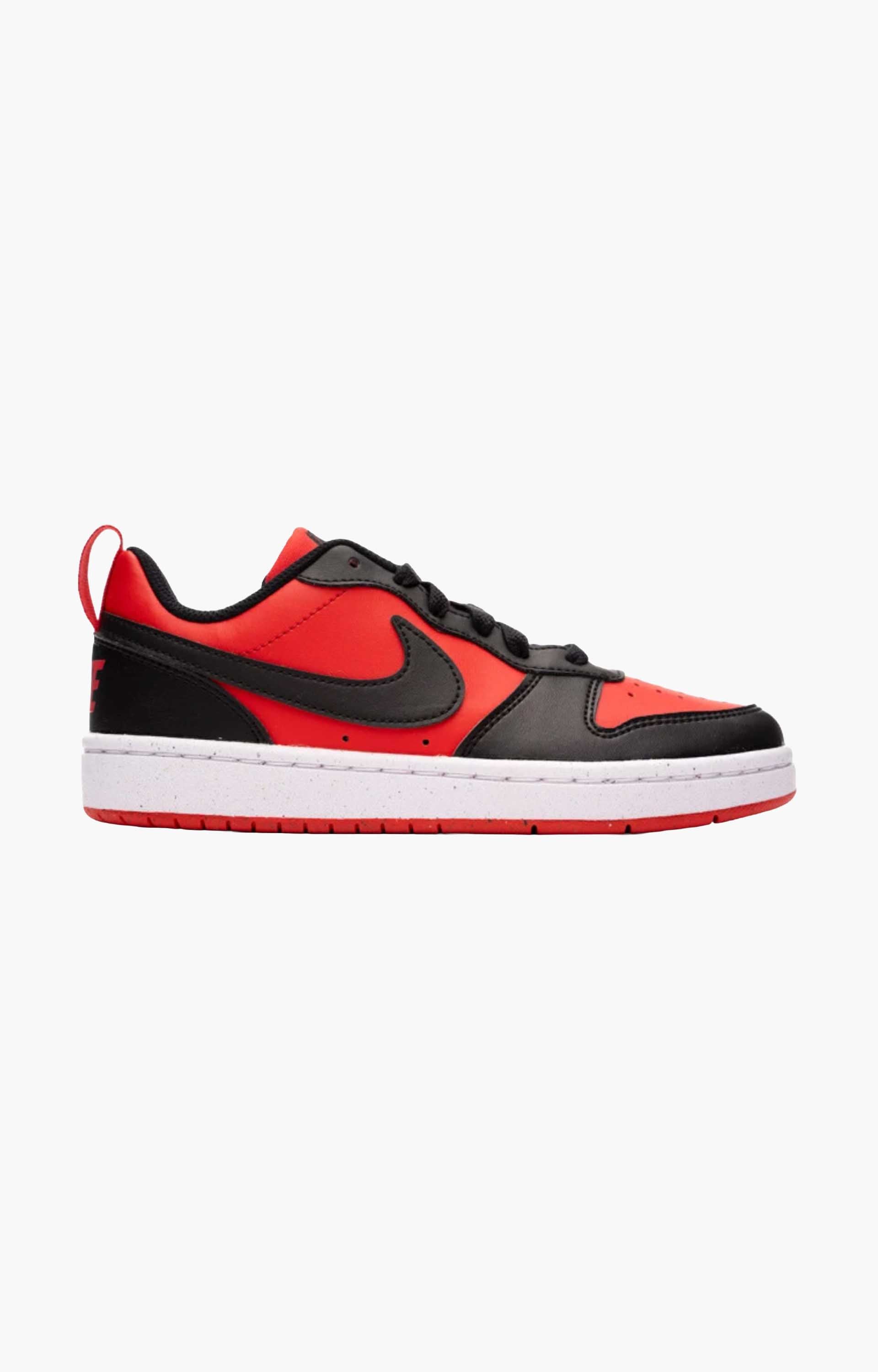 Nike Court Borough Low Recraft DV5458-600 Youth Shoe, University Red/Black-White