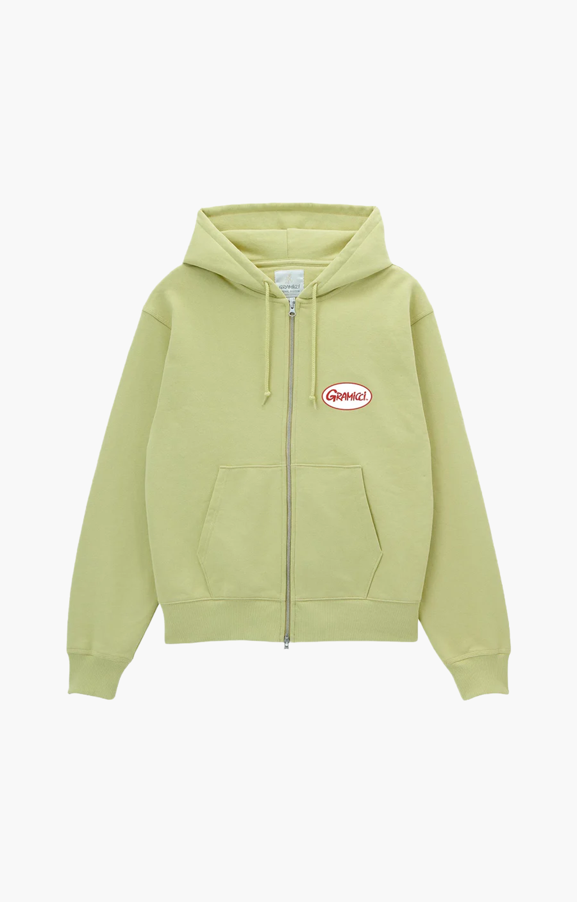 Gramicci Oval Patch Zip Hooded Sweatshirt, Lime