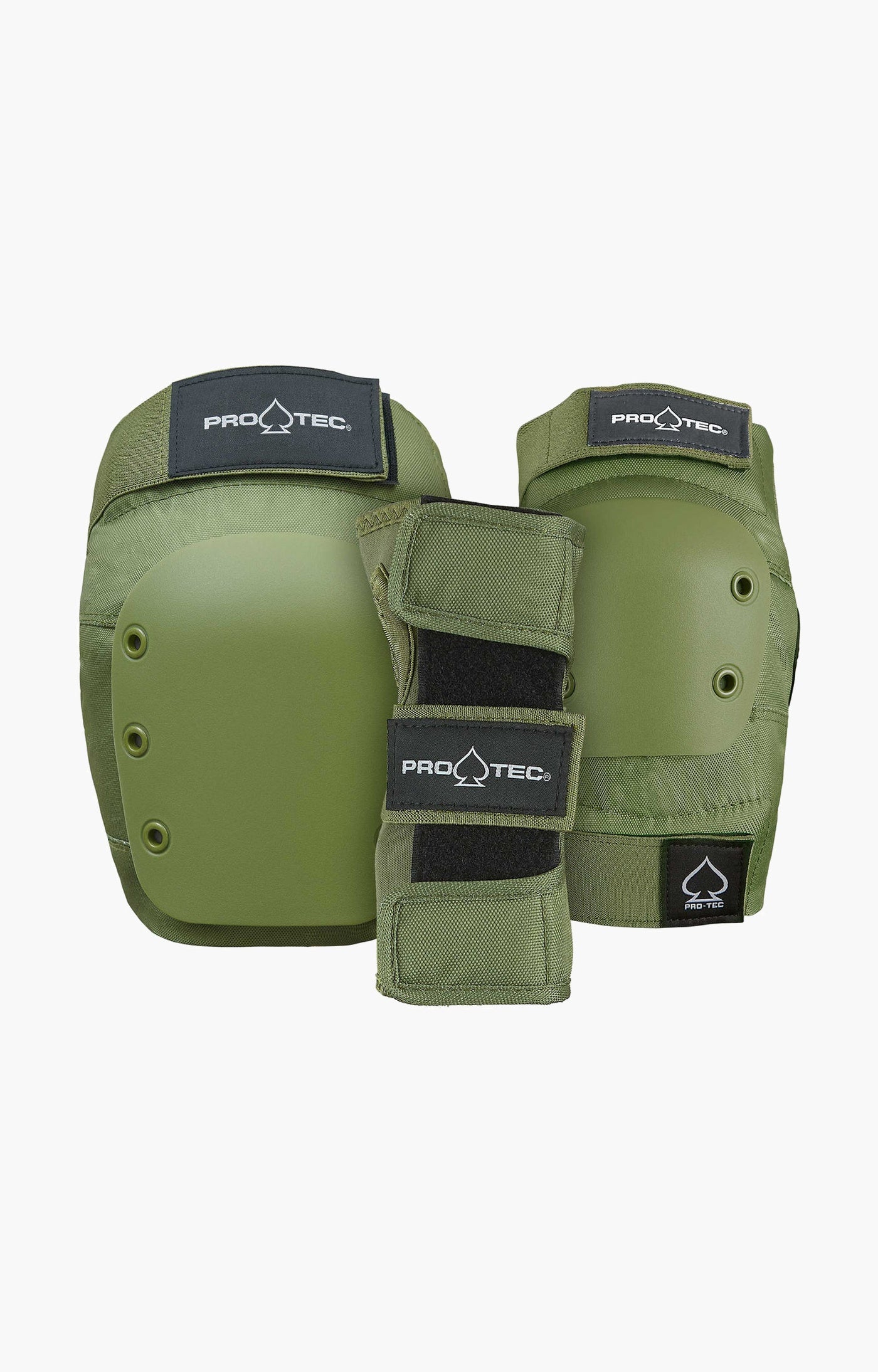 Pro-Tec Street Junior Protective 3 Pack Wrist Guards and Pads - Army Green