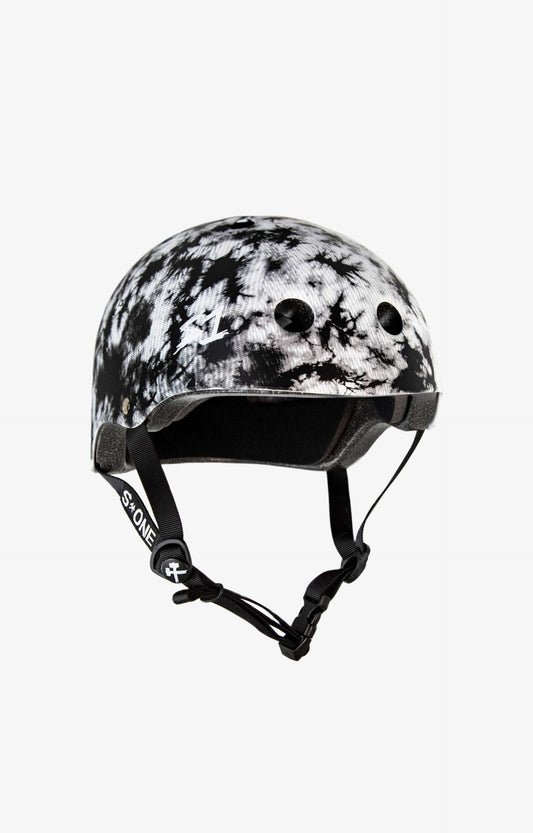 S-One Lifer Series Adult Helmet, Black & White Tie Dye