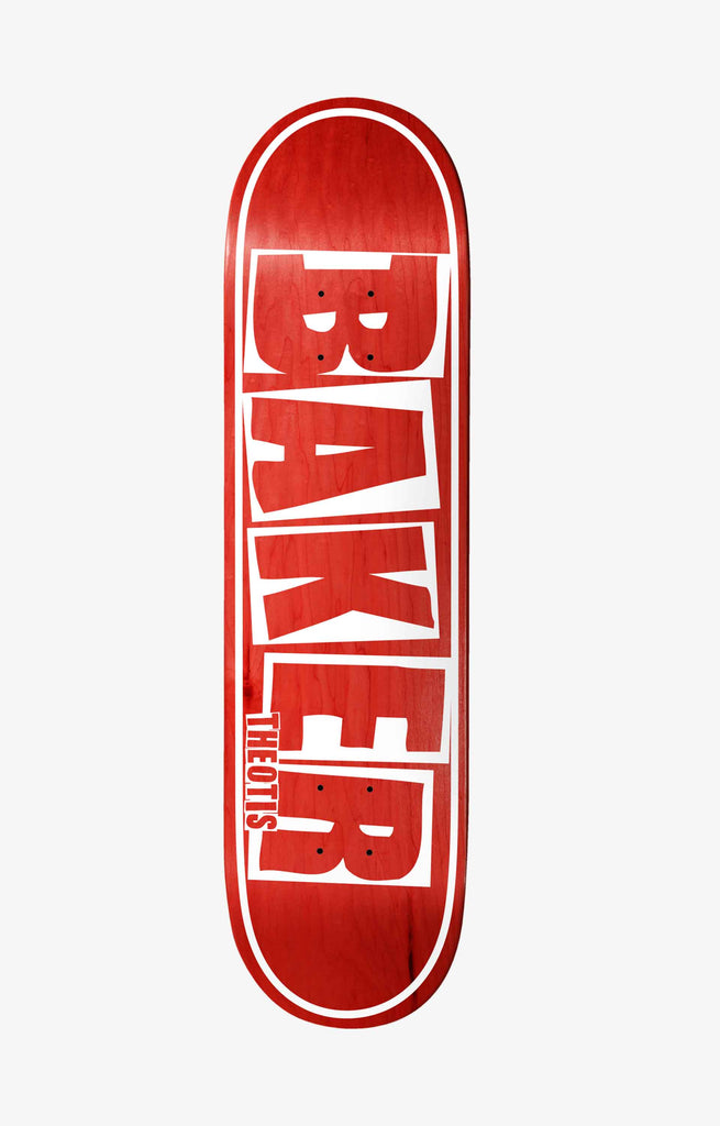 Baker Theotis Red Veneer Skateboard Deck, 8.5"