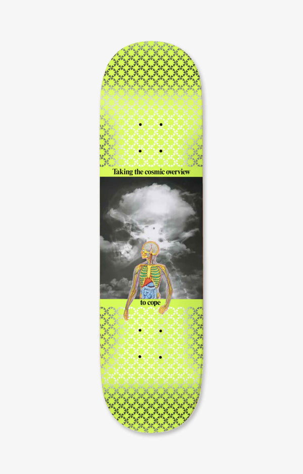 Fucking Awesome Cosmic Overview Neon Green Skateboard Deck, 8"
