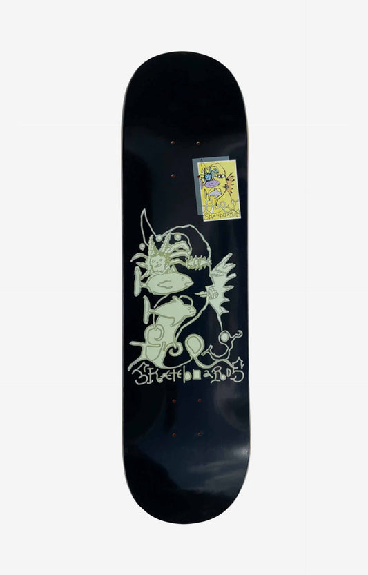 Frog Queen of Frog Land Skateboard Deck, Black