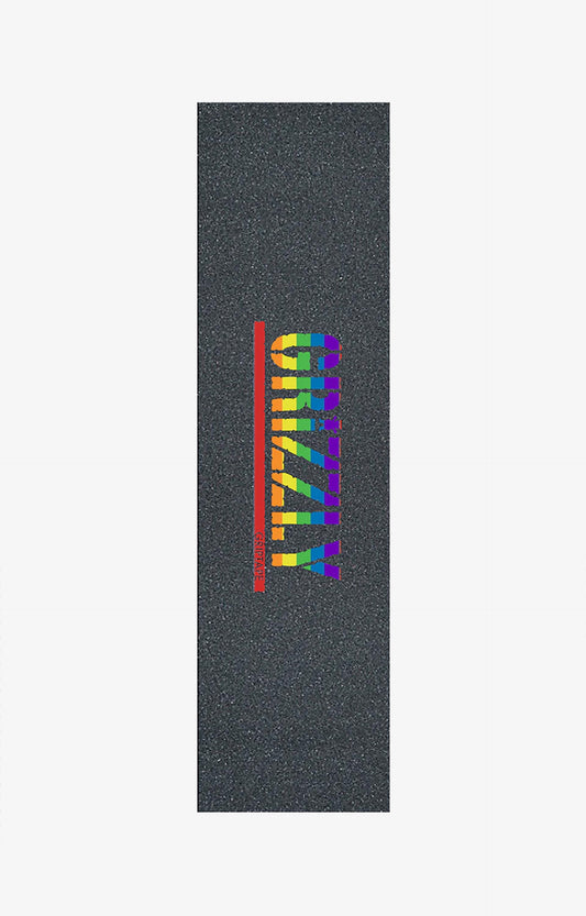 Grizzly Pride Stamp Skateboard Griptape, Dark Grey