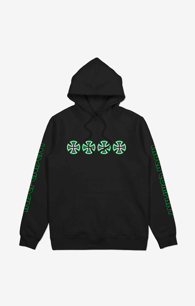 Independent Youth Stacked Hoodie, Black